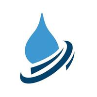 aqua drop wassertröpfchen logo eco mineral natürliches design vektorvorlage vektor