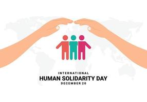 Hintergrund des internationalen Tages der menschlichen Solidarität, der am 20. Dezember gefeiert wurde. vektor