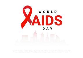 värld AIDS dag bakgrund berömd på december 1:a. vektor