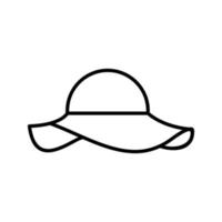 kvinnas hatt vektor ikon