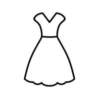 kvinnas klänning vektor ikon
