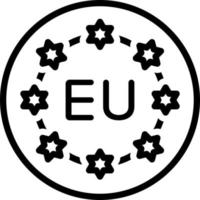 Liniensymbol für europäisch vektor