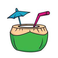dryck i kokos illustration vektor