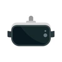 virtuell verklighet glasögon ikon, platt stil vektor