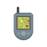 GPS-Gerätesymbol, flacher Stil vektor