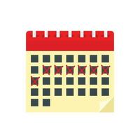 preventivmedel kalender ikon, platt stil vektor