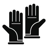 sudd handskar ikon, enkel stil vektor
