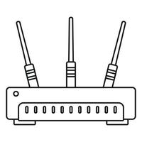 wiFi router ikon, översikt stil vektor