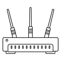 WLAN-Router-Symbol, Umrissstil vektor