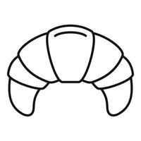 croissant ikon, översikt stil vektor
