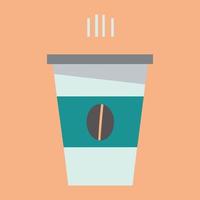 flache vektorillustration der kaffeetasse vektor