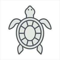 Schildkröten-Umrissvektor. vektor