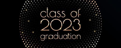Klasse von 2023 Graduierungstextdesign für Karten, Einladungen oder Banner vektor