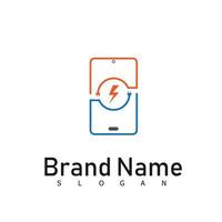 Handy-Logo-Design-Symbol-Technologie vektor