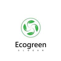 Ecogreen Logo Natur Symboldesign vektor