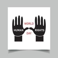 mänsklig rättigheter dag social media posta design mall vektor