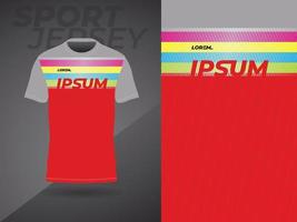 röd abstrakt tshirt sporter jersey design för fotboll fotboll tävlings gaming cross cykling löpning vektor