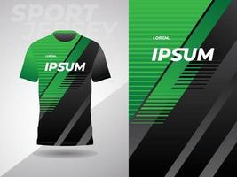 grön abstrakt tshirt sporter jersey design för fotboll fotboll tävlings gaming cross cykling löpning vektor