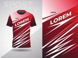 rotes abstraktes T-Shirt Sport-Jersey-Design für Fußball-Fußball-Rennspiele Motocross-Radfahren vektor
