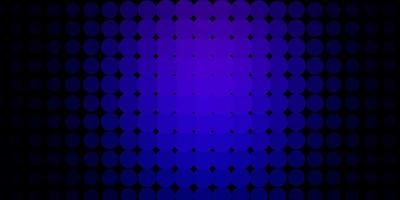 dunkelrosa, blauer Vektorhintergrund mit Kreisen. vektor