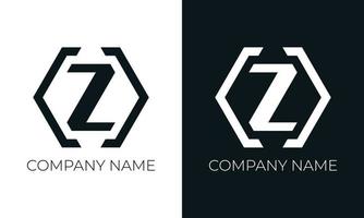 första brev z logotyp vektor design mall. kreativ modern trendig z typografi och svart färger.