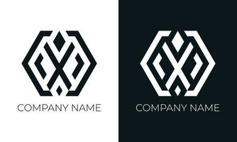 Anfangsbuchstabe x Logo-Vektor-Design-Vorlage. kreative, moderne, trendige x-typografie und schwarze farben vektor