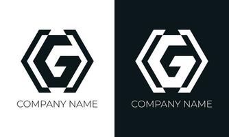 första brev g logotyp vektor design mall. kreativ modern trendig g typografi och svart färger.
