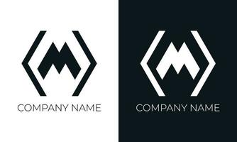 Anfangsbuchstabe m Logo-Vektor-Design-Vorlage. kreative, moderne, trendige m-typografie und schwarze farben vektor