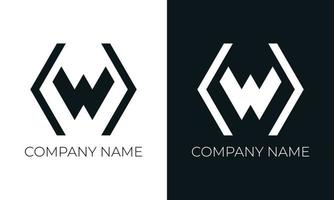 första brev w logotyp vektor design mall. kreativ modern trendig w typografi och svart färger