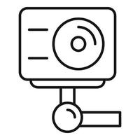 Action-Kamera-Symbol, Umrissstil vektor