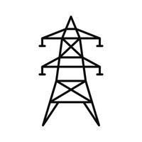 Elektroturm-Symbol, Umrissstil vektor