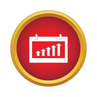 diagram ikon, enkel stil vektor