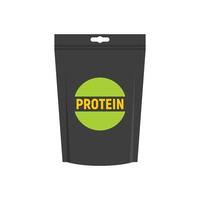 Protein-Paket-Symbol, flacher Stil vektor