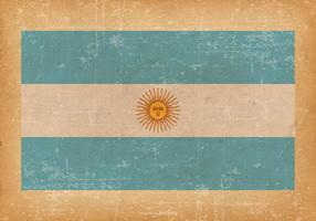 Flagge von Argentinien auf Grunge Hintergrund vektor