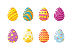Easter Eggs Icons Vector