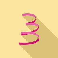 rosa Schlangensymbol, flacher Stil vektor