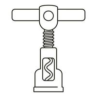 Stahlkorkenzieher-Symbol, Umrissstil vektor