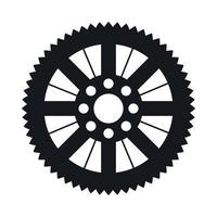 kedjehjul från cykel ikon, enkel stil vektor