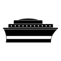fartyg ikon, enkel svart stil vektor