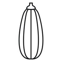 Zucchini-Gemüse-Symbol, Umrissstil vektor