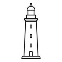 Turm-Leuchtturm-Symbol, Umrissstil vektor