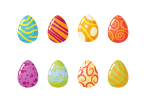 Easter Eggs Icons Vector