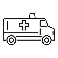 Krankenwagen-Symbol, Umrissstil vektor