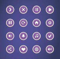 Symbole für mobile Spiele, Benutzeroberfläche ui - ux vektor