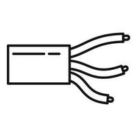 Symbol für Elektrokabel, Umrissstil vektor