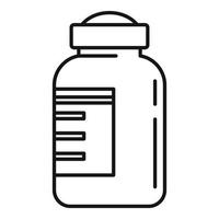 Symbol für Insulinflasche, Umrissstil vektor