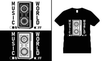 Motivierender T-Shirt-Designvektor der Musik. Verwendung für T-Shirts, Tassen, Aufkleber usw. vektor