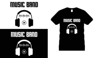 Motivierendes T-Shirt-Design mit Musik vektor