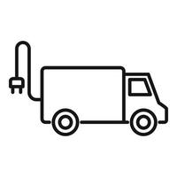 Elektro-LKW-Symbol, Umrissstil vektor