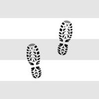 skor Spår på svart och vit bakgrund platt illustration vektor